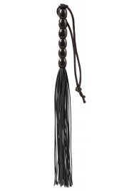 Чёрная мини-плеть из резины Rubber Mini Whip - 22 см. - Blush Novelties - купить с доставкой в Евпатории