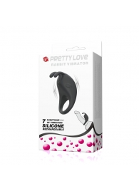 Чёрное эрекционное кольцо с вибрацией Rabbit Vibrator - Baile - в Евпатории купить с доставкой