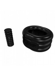 Чёрное эрекционное виброкольцо Stretch - Bathmate - в Евпатории купить с доставкой