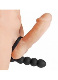 Насадка для двойного проникновения Double Fun Cock Ring with Double Penetration Vibe - XR Brands - в Евпатории купить с доставкой