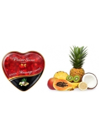 Массажная свеча с ароматом экзотических фруктов Bougie Massage Candle - 35 мл. - Plaisir Secret - купить с доставкой в Евпатории