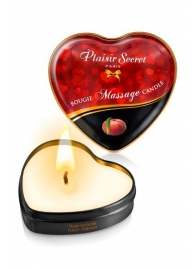 Массажная свеча с ароматом персика Bougie Massage Candle - 35 мл. - Plaisir Secret - купить с доставкой в Евпатории