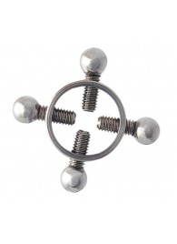 Серебристые зажимы для сосков на винтах - ToyFa - купить с доставкой в Евпатории