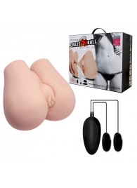 Реалистичный мастурбатор с вибрацией и двумя тоннелями - вагиной и анусом - Baile - в Евпатории купить с доставкой
