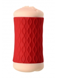 Двухсторонний мастурбатор JOS  NADIN в красном цилиндре - JOS - в Евпатории купить с доставкой