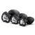 Набор из 3 черных пробок с прозрачным кристаллом-сердечком Bling Plugs Training Kit - Blush Novelties - купить с доставкой в Евпатории