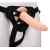 Телесный страпон на черных трусиках STRAP ON REAL DILDO - 20 см. - Dream Toys - купить с доставкой в Евпатории