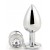 Серебристая анальная втулка с прозрачным кристаллом - 7,1 см. - Dream Toys - купить с доставкой в Евпатории