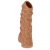 Телесная насадка с венками и открытой головкой Nude Sleeve L - 14 см. - KOKOS - в Евпатории купить с доставкой