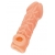 Телесная закрытая насадка с венками Cock Sleeve Size L - 17,6 см. - KOKOS - в Евпатории купить с доставкой