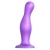 Фиолетовая насадка Strap-On-Me Dildo Plug Curvy size L - Strap-on-me - купить с доставкой в Евпатории