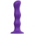 Фиолетовая насадка Strap-On-Me Dildo Geisha Balls size XL - Strap-on-me - купить с доставкой в Евпатории