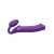 Фиолетовый безремневой вибрострапон Silicone Bendable Strap-On - size XL - Strap-on-me - купить с доставкой в Евпатории