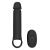 Черная насадка-удлинитель с вибрацией Vibrating Extender With Remote - Dream Toys - в Евпатории купить с доставкой