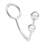 Кольцо на пенис с анальным стимулятором Two Bead Stainless Steel Anal Hook   Cock Ring - BlueLine - в Евпатории купить с доставкой