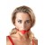 Силиконовый кляп-шар на чёрных ремешках Red Gag silicone - Orion - купить с доставкой в Евпатории
