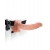 Телесный полый страпон с вибрацией Vibrating Hollow Strap-On with Balls - 24 см. - Pipedream - купить с доставкой в Евпатории