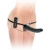 Черный страпон с вагинальной пробкой Deluxe Vibrating Penetrix Strap-On - 19 см. - Pipedream - купить с доставкой в Евпатории