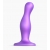 Фиолетовая насадка Strap-On-Me Dildo Plug Curvy size M - Strap-on-me - купить с доставкой в Евпатории