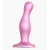 Розовая насадка Strap-On-Me Dildo Plug Curvy size M - Strap-on-me - купить с доставкой в Евпатории