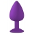 Большая фиолетовая анальная пробка Emotions Cutie Large с голубым кристаллом - 10 см. - Lola Games - купить с доставкой в Евпатории