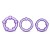 Набор из 3 фиолетовых эрекционных колец Stay Hard Beaded Cockrings - Blush Novelties - в Евпатории купить с доставкой
