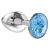 Малая серебристая анальная пробка Diamond Light blue Sparkle Small с голубым кристаллом - 7 см. - Lola Games - купить с доставкой в Евпатории