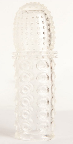 Прозрачная закрытая гелевая насадка - 13,5 см. - Toyfa Basic - в Евпатории купить с доставкой