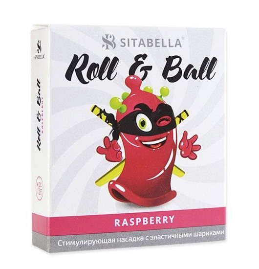 Стимулирующий презерватив-насадка Roll   Ball Raspberry - Sitabella - купить с доставкой в Евпатории