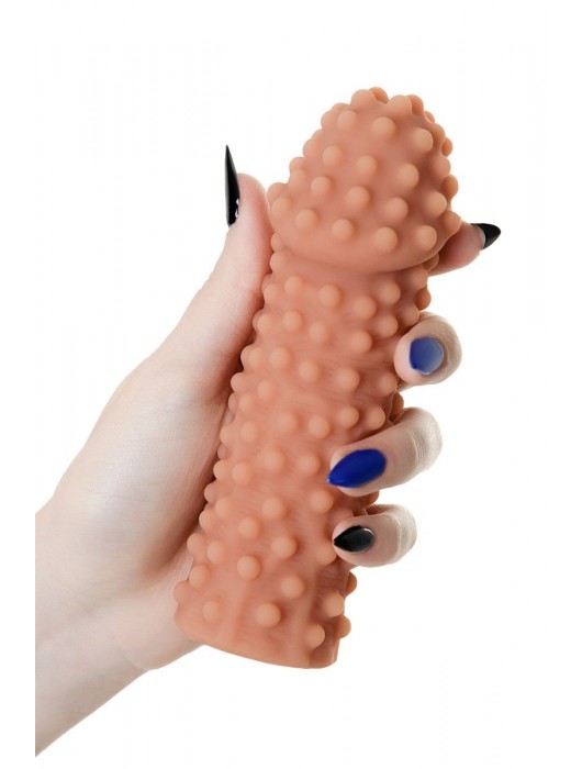 Телесная насадка на фаллос с бугорками KOKOS Extreme Sleeve 10 - 15,8 см. - KOKOS - в Евпатории купить с доставкой