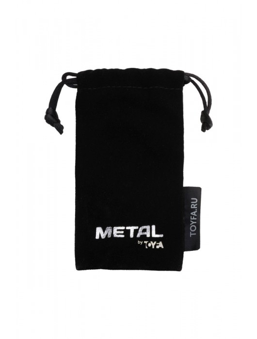 Серебристая коническая анальная пробка с красным кристаллом - 8 см. - ToyFa - купить с доставкой в Евпатории