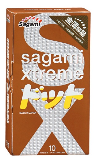 Презервативы Sagami Xtreme FEEL UP с точечной текстурой и линиями прилегания - 10 шт. - Sagami - купить с доставкой в Евпатории