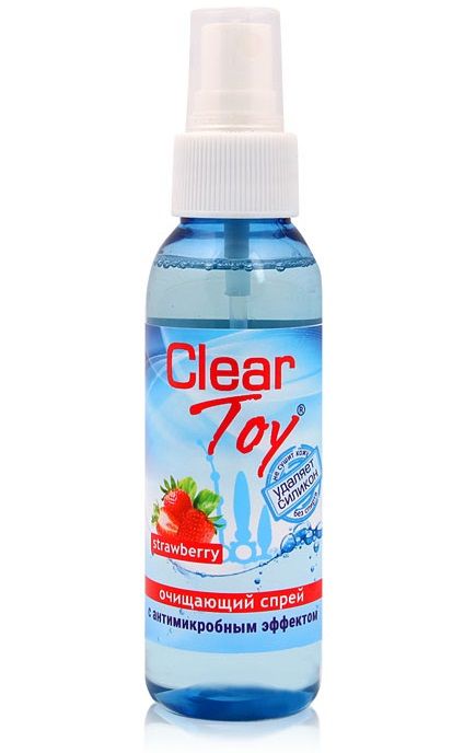 Очищающий спрей для игрушек CLEAR TOY Strawberry - 100 мл. - Биоритм - купить с доставкой в Евпатории