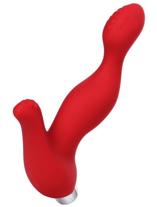 Красный силиконовый вибростимулятор простаты Proman - 12,5 см. - ToyFa - в Евпатории купить с доставкой
