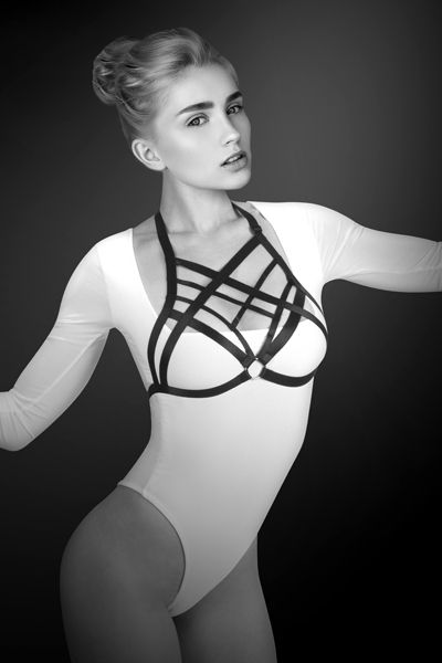 Черная упряжь на грудь Clara - Bijoux Pour Toi - купить с доставкой в Евпатории