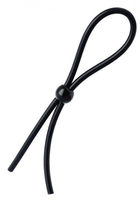 Черное лассо на пенис с одной бусиной - A-toys - в Евпатории купить с доставкой