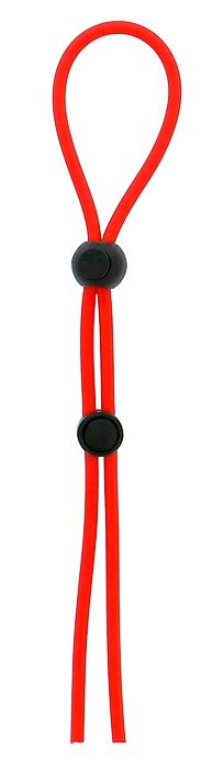 Красное лассо на пенис с двумя бусинами STRETCHY LASSO CAGE - Dream Toys - в Евпатории купить с доставкой