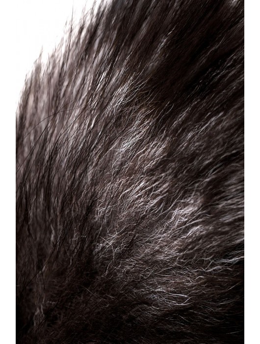 Серебристая металлическая анальная втулка с хвостом чернобурой лисы - размер S - ToyFa - купить с доставкой в Евпатории