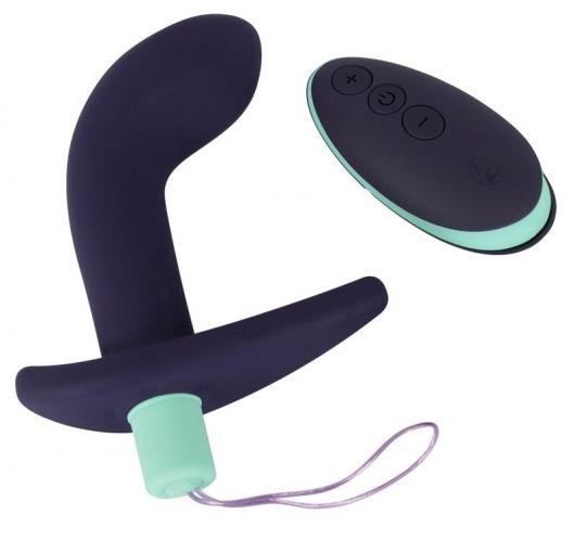 Темно-фиолетовый вибростимулятор простаты с пультом ДУ Remote Controlled Prostate Plug - Orion - в Евпатории купить с доставкой