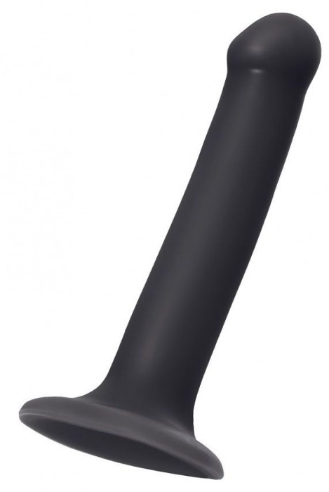 Черный фаллос на присоске Silicone Bendable Dildo M - 18 см. - Strap-on-me - купить с доставкой в Евпатории