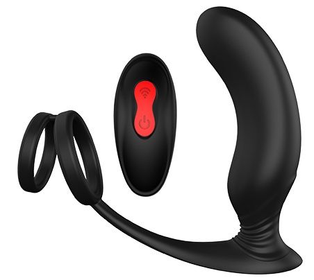 Черный массажер простаты REMOTE P-PLEASER - Dream Toys - в Евпатории купить с доставкой