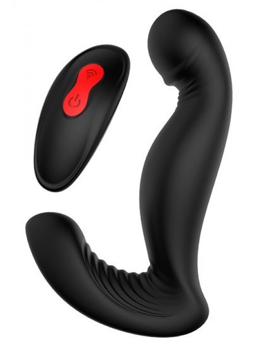 Черный вибромассажер простаты SWIRLING P-PLEASER - Dream Toys - в Евпатории купить с доставкой