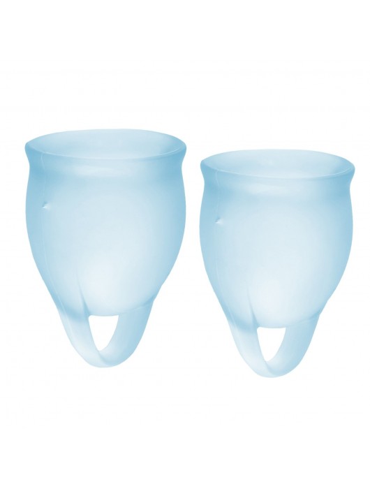 Набор голубых менструальных чаш Feel confident Menstrual Cup - Satisfyer - купить с доставкой в Евпатории