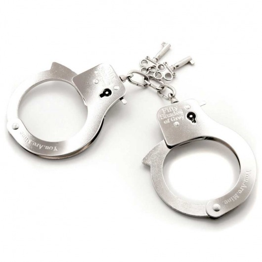 Металлические наручники Metal Handcuffs - Fifty Shades of Grey - купить с доставкой в Евпатории