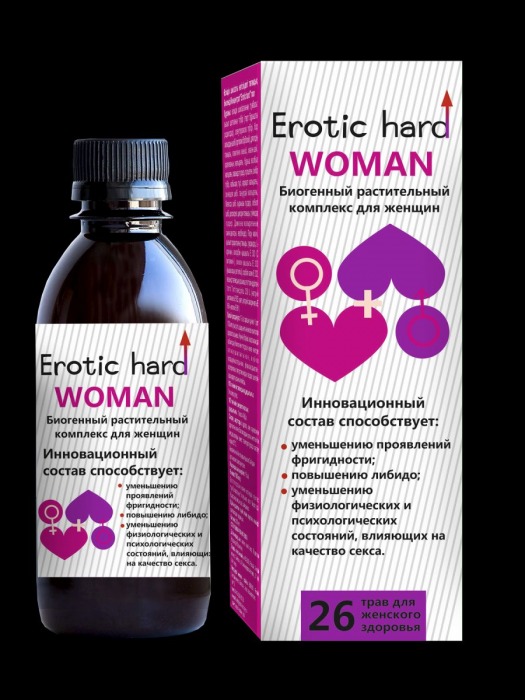 Женский биогенный концентрат для повышения либидо Erotic hard Woman - 250 мл. - Erotic Hard - купить с доставкой в Евпатории