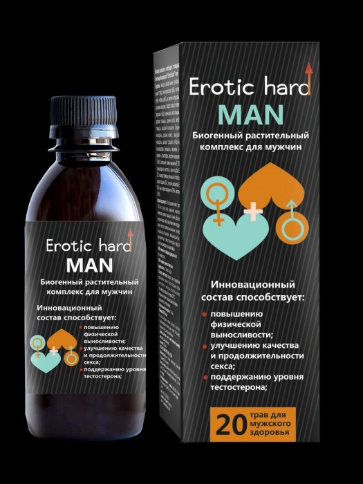 Мужской биогенный концентрат для усиления эрекции Erotic hard Man - 250 мл. - Erotic Hard - купить с доставкой в Евпатории