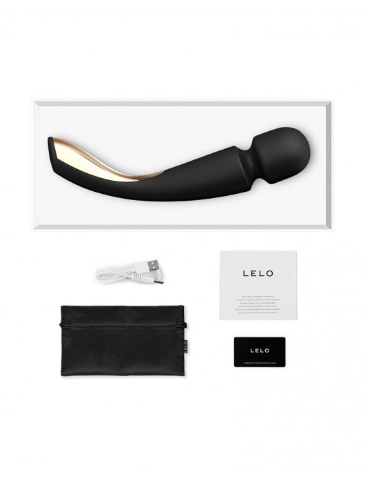 Черный вибромассажёр Lelo Smart Wand 2 Large - 30,4 см. - Lelo