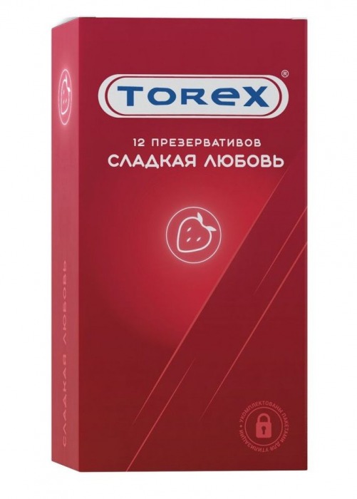 Презервативы Torex  Сладкая любовь  с ароматом клубники - 12 шт. - Torex - купить с доставкой в Евпатории