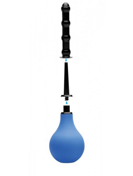 Анальный душ с 3 насадками Premium One-way Valve Anal Douche Set - XR Brands - купить с доставкой в Евпатории