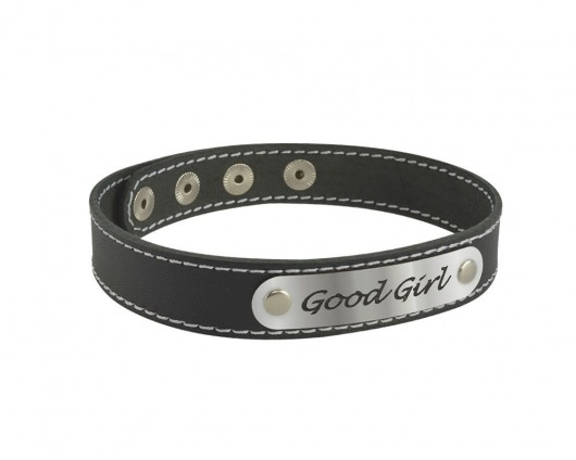 Чокер с белой строчкой Good Girl - Sitabella - купить с доставкой в Евпатории